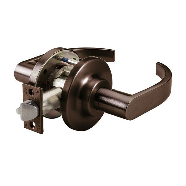 Privacy, Bedroom or Bath Function, LC Lever, E Stepped Rose, 613 Dark Oxidized Satin Bronze Finish